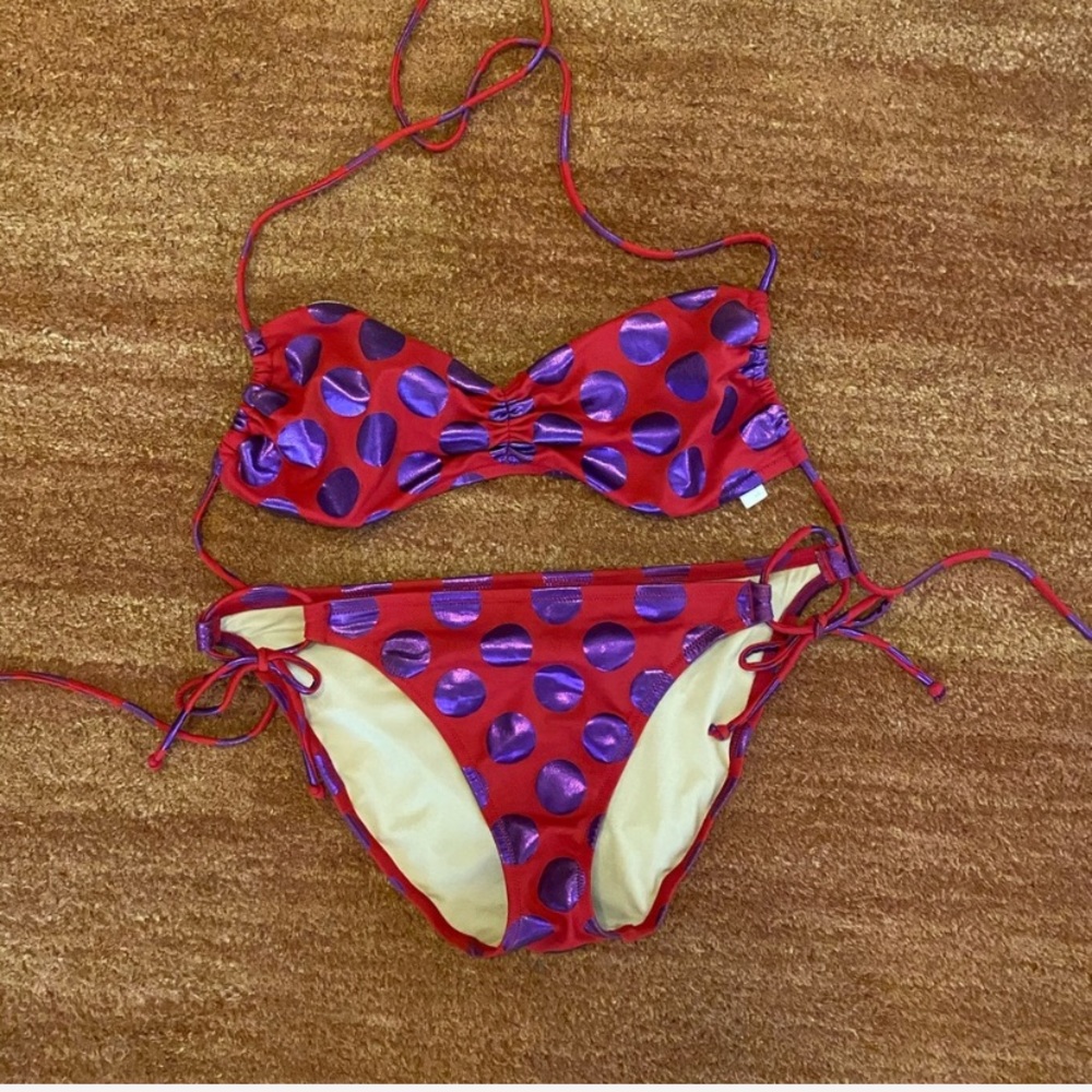 LIKE NEW Victoria’s Secret polka dot bikini